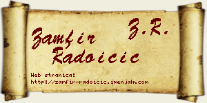 Zamfir Radoičić vizit kartica